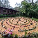 Walking labyrinth outside the Temple at Verdesana Retreat Center