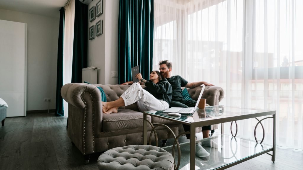 Couple on a couch
